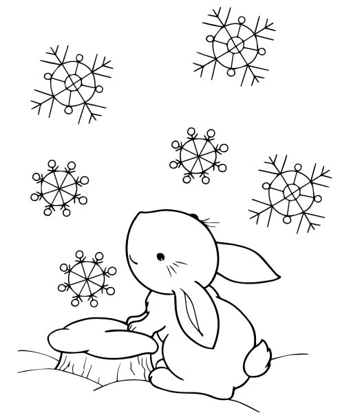 Зимние раскраски для малышей