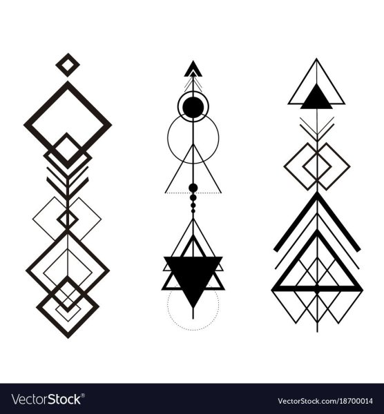 Геометрические тату эскизы