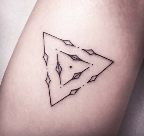 Небольшие тату геометрия
