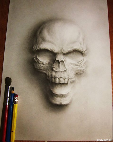 Череп тату эскиз