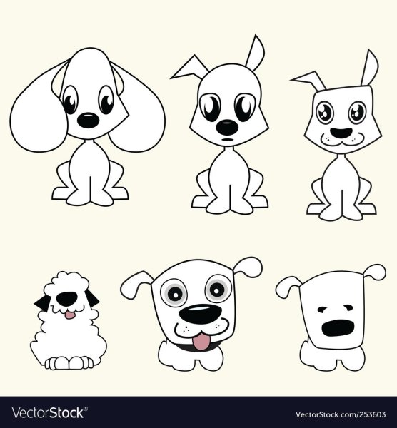 Картинки для срисовки собачки