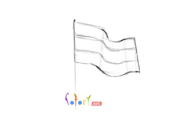 Поэтапный рисунок флага