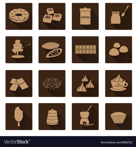 Иконки в коричневых тонах