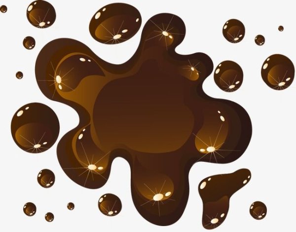 Коричневый цвет Клякса