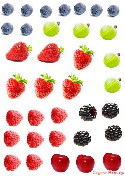 Клубника трафарет