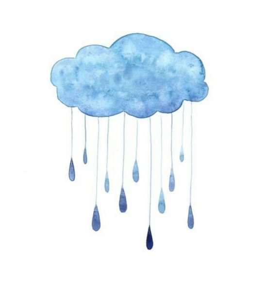 Тучка акварель