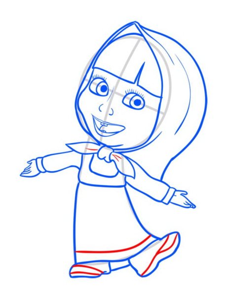 Рисунки Маша и медведь для срисовки