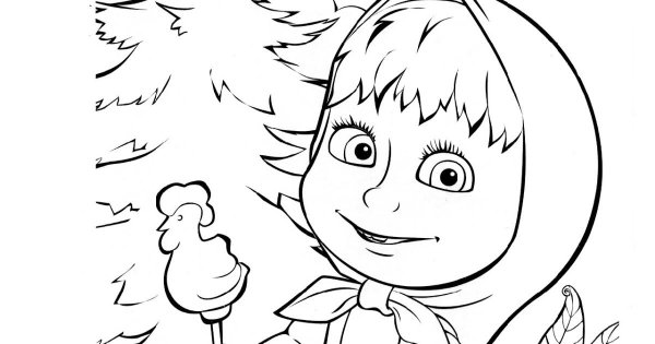 Маша и медведь картинки раскраски