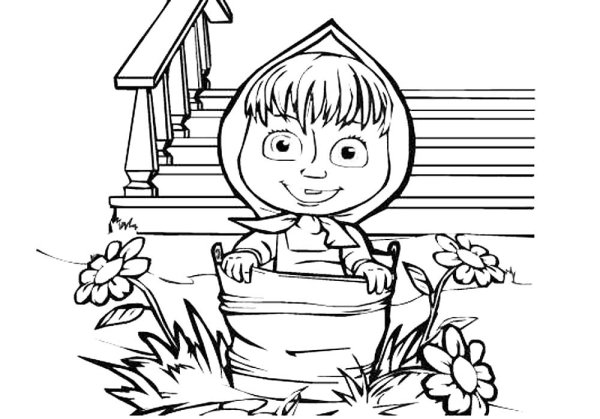 Раскраски для детей Маша