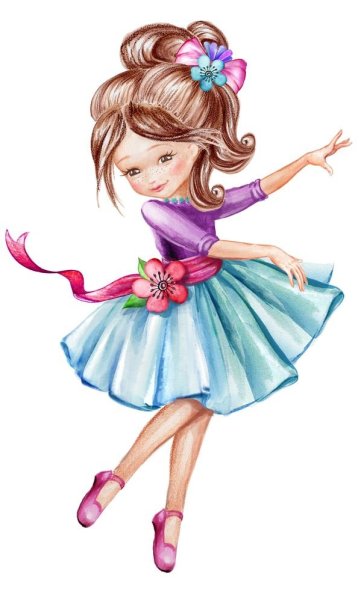 Нарисованная маленькая принцесса с короной