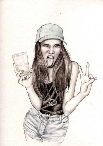 Крутые девочки картинки рисунки