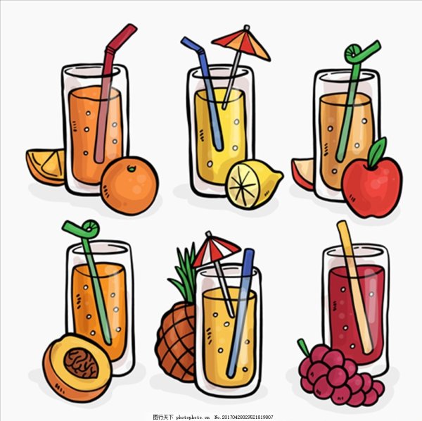 Фруктовый сок векторные