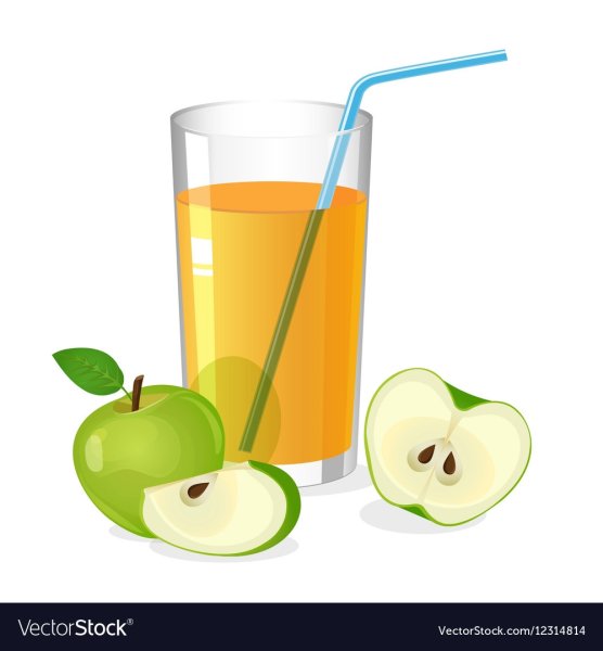 Стакан сока с трубочкой