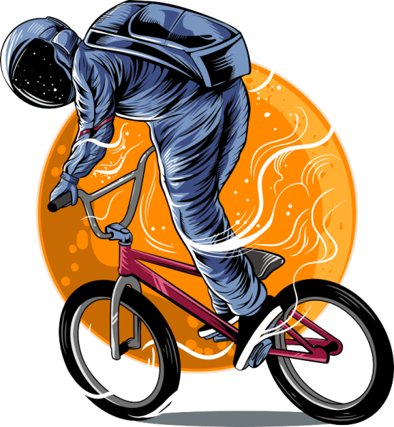 Вектор бмх велосипедист BMX