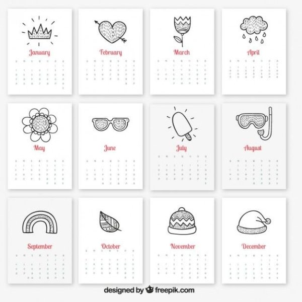 Красивое оформление календаря