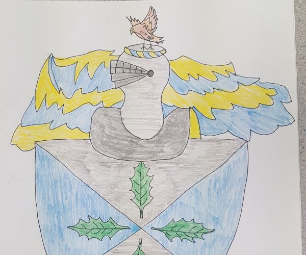 Исландский герб рисунок карандашом