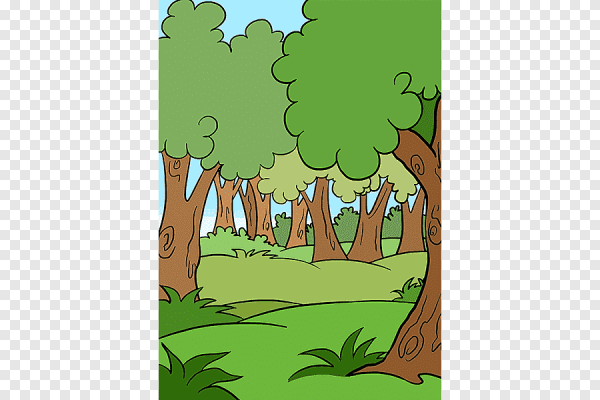 Лес рисунок для детей