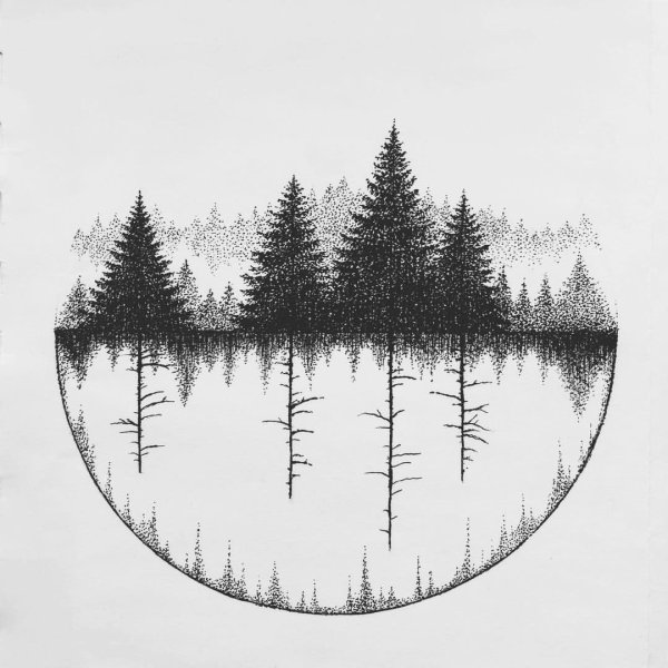 Тату лес эскиз