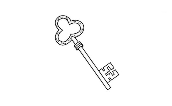 Ключик раскраска