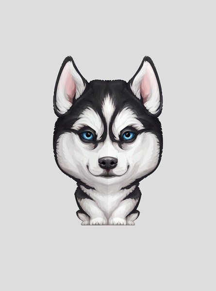 Хаски мультяшка