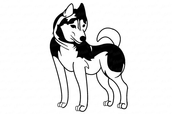 Собачка мультяшная хаски