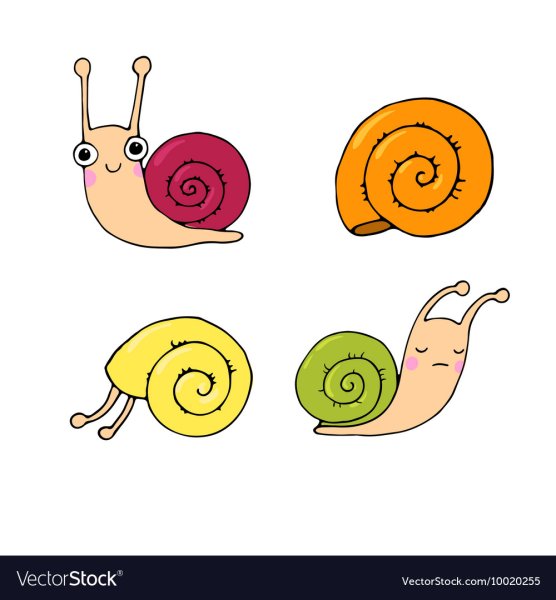 Улитка раскраска маленькая