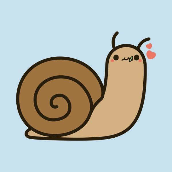 Раскраска улитка для малышей 2-3 лет