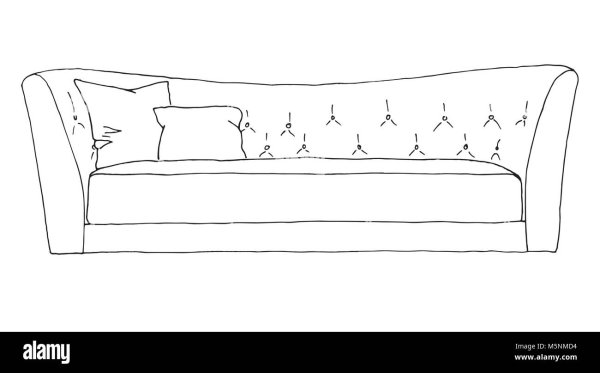 Диван с графичным рисунком