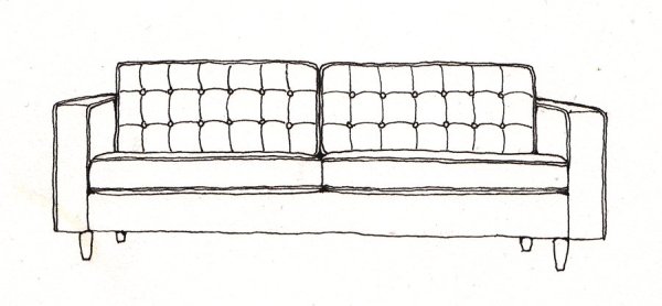 Раскраска диван