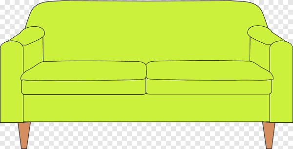 Нарисовать диван с подушками