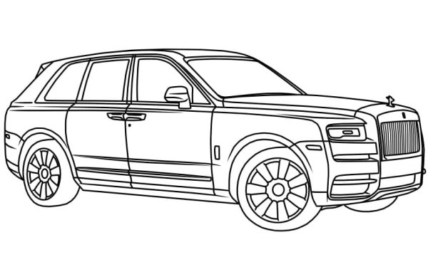 Раскраска Роллс Ройс Куллинан