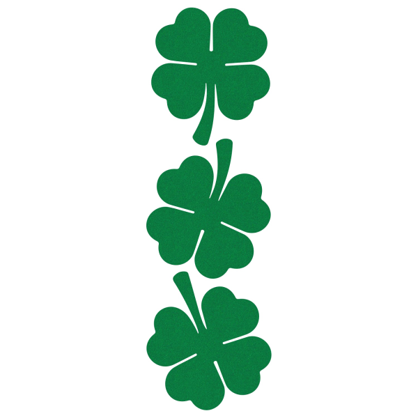 Клевер четырехлистник черно белый