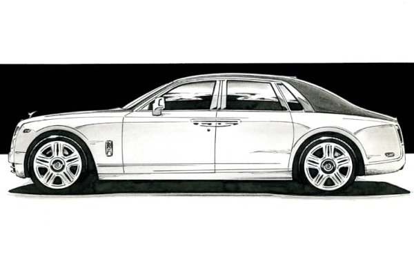 Rolls Royce Phantom 2021 чертеж