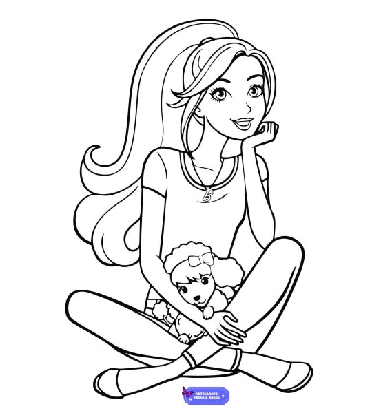 Раскраска. Барби