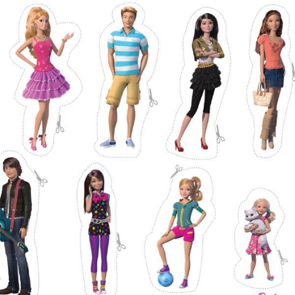 Кукла Барби для срисовки