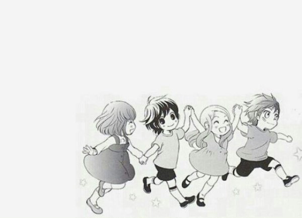 Аниме друзья черно белые