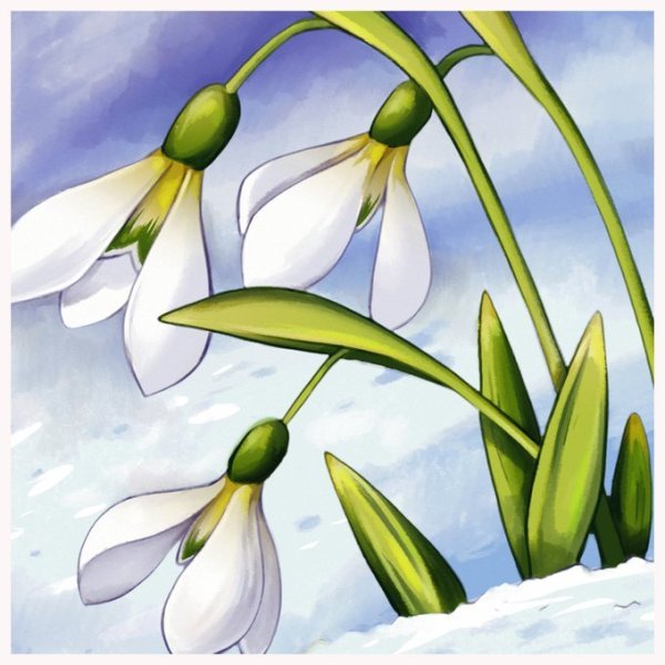 Подснежники для вырезания