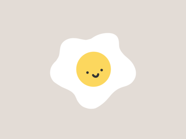 Милые рисунки яичницы