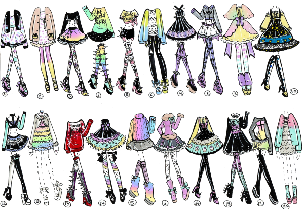 Красивая одежда для срисовки