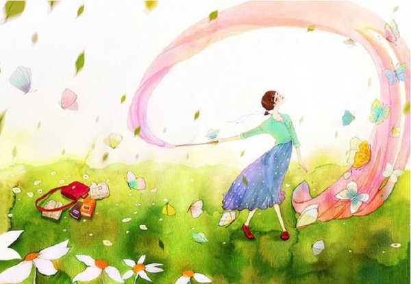 Счастье акварель