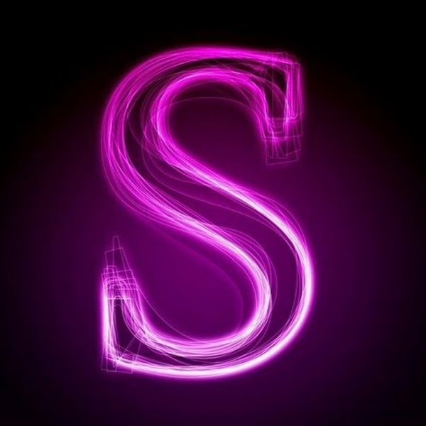 Красивые Неоновые буквы s
