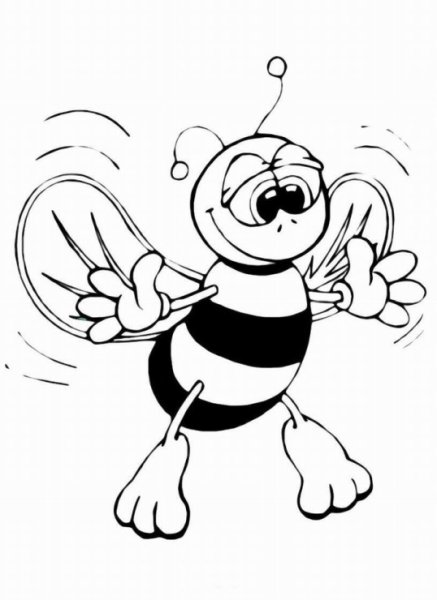 Рисунок пчелы для срисовки