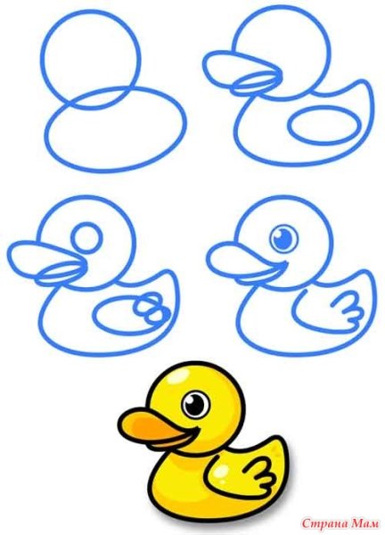Раскраска уточка