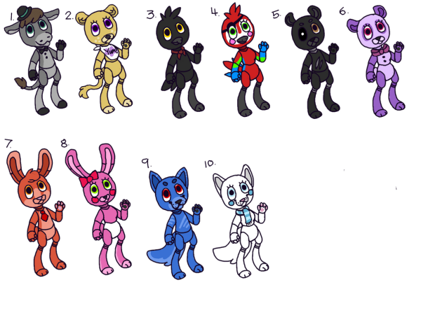 АНИМАТРОНИКИ 5 ночей с Фредди раскраска