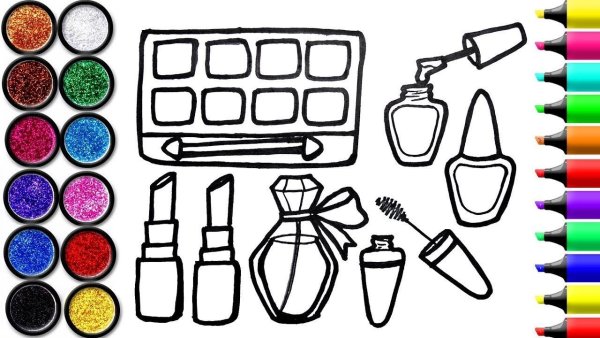 Распечатки косметика черно белые