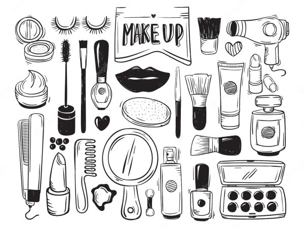 Косметика раскраска для девочек