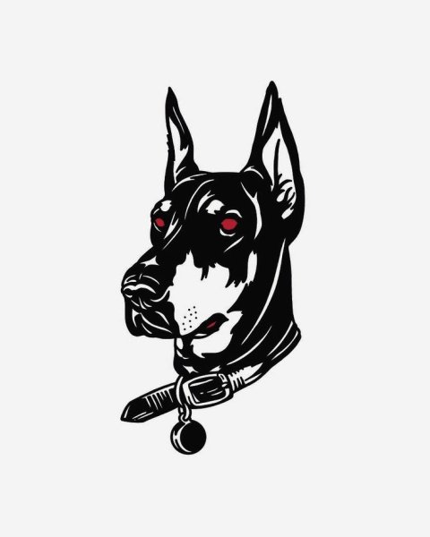 Блэкворк Доберман