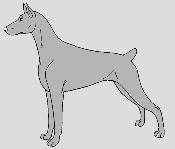 Рисунок собаки с боку