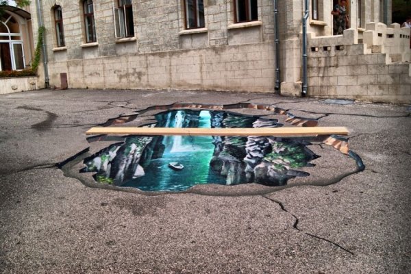 Рисунки на асфальте.