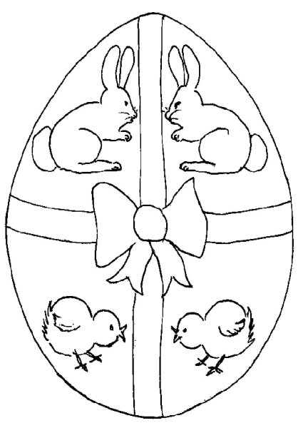 Пасхальное яйцо раскраска